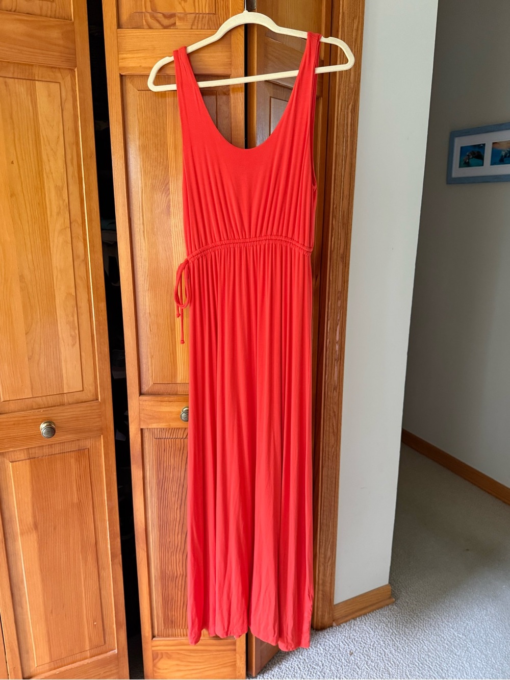 Nicole Miller Coral colored Maxi Dress